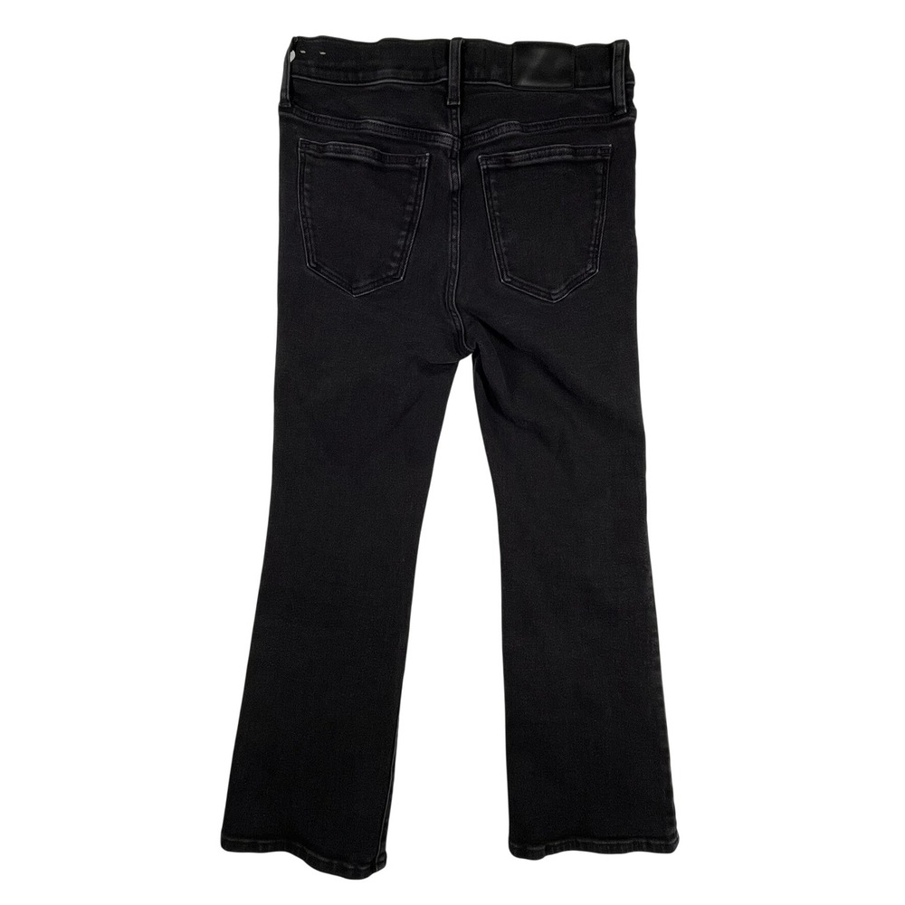 Madewell Cali Demi-Boot Jeans Womens 29 Black High Rise Cropped Flare Denim - Picture 4 of 14